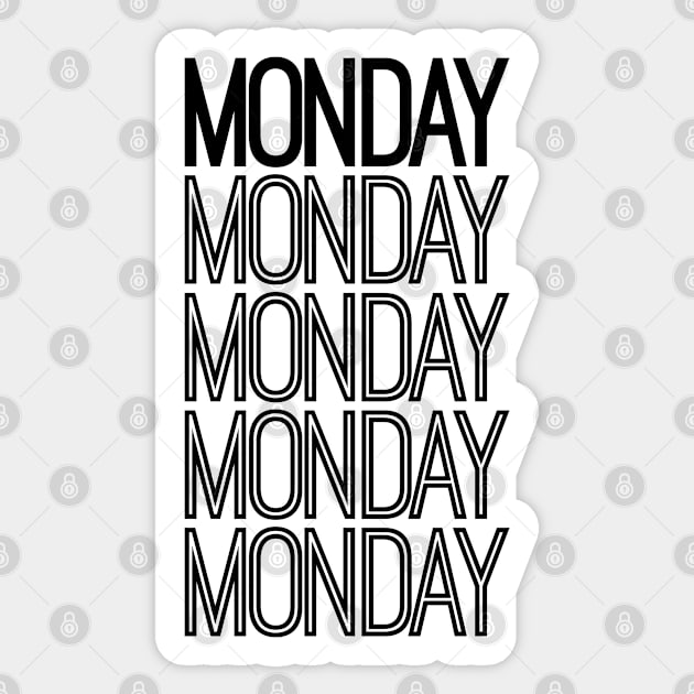 Weekdays: Monday Sticker by artsylab